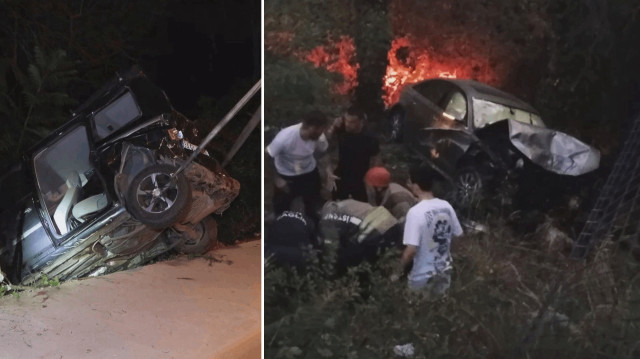 maslakta kazada savrulan iki arac ormana uctu uc kisi yaralandi 2GMtiy8H