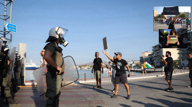 yunanistanda filistin destekcileri israillileri tasiyan gemiyi protesto etti XUJHG1eQ