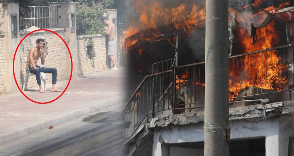 benzin dokup evi atese verdi oturup yangini izledi jxbmIdbM