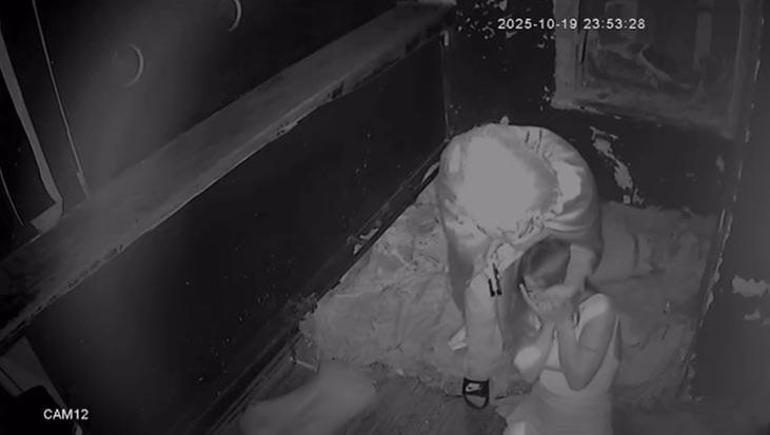 Korku evinde yaşanan olayın görüntüsü