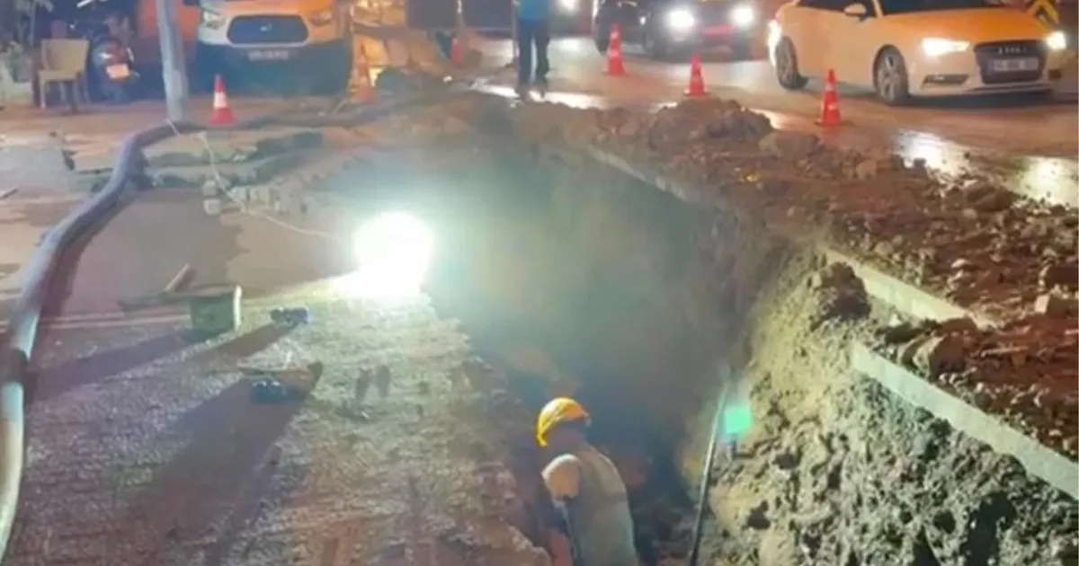 Ayvalikta kanalizasyon hattindaki gocuk 36 saatte giderildi bh3baWEb